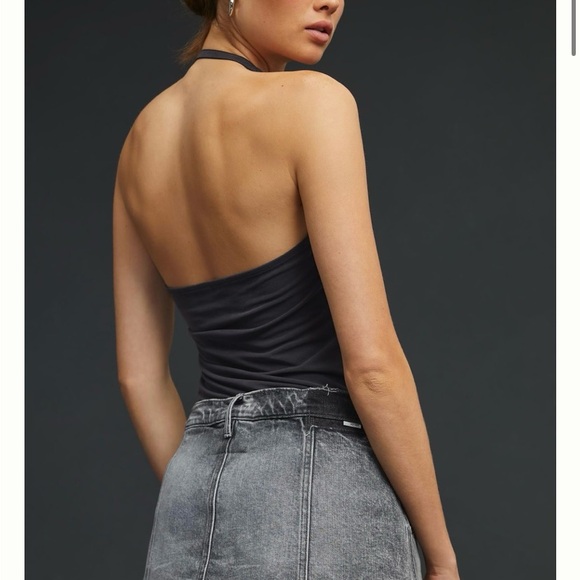 MOTHER Superior The Breaker Micro Mini Denim Skort - Picture 3 of 14